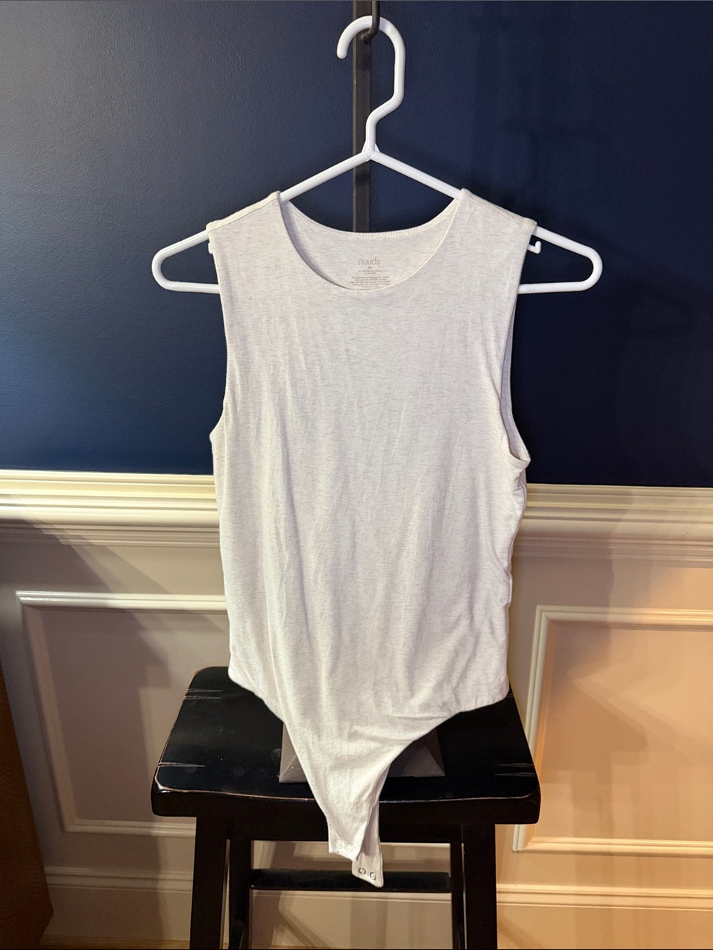 nuuds cream Ribbed Sleeveless Bodysuit